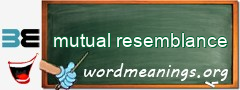 WordMeaning blackboard for mutual resemblance